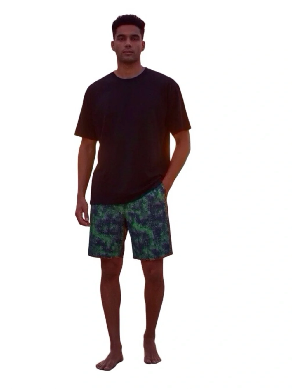 Patagonia Men's Board Shorts | Green Abstract Print | Size 38 | Like New